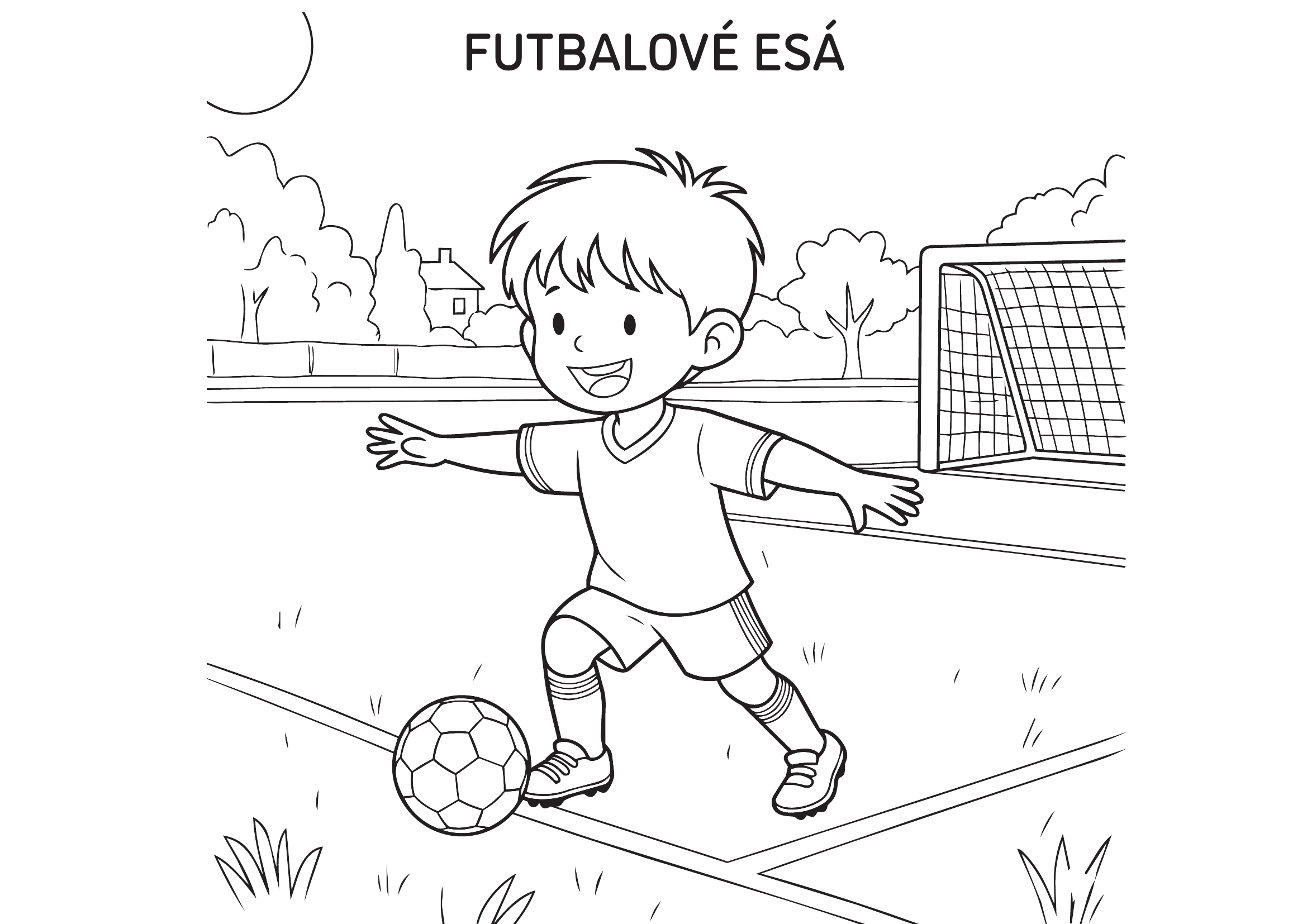 Futbalové esá – omaľovánka na vyfarbenie online zadarmo, Obrázok 3